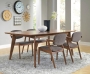 Coaster Malone 5-piece Dining Room Set Dark Walnut and Grey Model 105351-S5