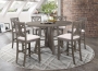 Coaster Athens 5-piece Counter Height Dining Set Barn Grey Model 109858-S5