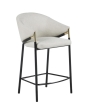 Coaster Chadwick Sloped Arm Counter Height Stools Beige and Glossy Black (Set of 2) Model 183436