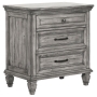 Coaster Avenue 3-drawer Rectangular Nightstand with Dual USB Ports Grey Model 224032
