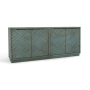 Classic Home Mateo Reclaimed Pine 4Dr Cabinet Teal Model 52004639