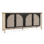 Classic Home Barrea Oak Wood 4Dr Cabinet Natural/Antique Black Model 52004701