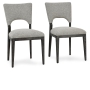 Classic Home Mitchel Upholstered Dining Chair Set of 2 Gray Model 53051673