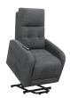 Coaster Howie Tufted Upholstered Power Lift Recliner Charcoal Model 609403P