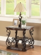 Coaster Laney End Table Deep Merlot and Clear Model 702447