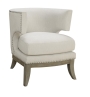 Coaster Dominic Barrel Back Accent Chair White and Weathered Grey Model 902559