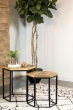 Coaster Adger 2-piece Hexagon Nesting Tables Natural and Black Model 935844