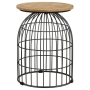 Coaster Bernardo Round Accent Table with Bird Cage Base Natural and Gunmetal Model 935860
