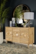 Coaster Alyssum Checkered Pattern 3-door Accent Cabinet Natural Model 953460