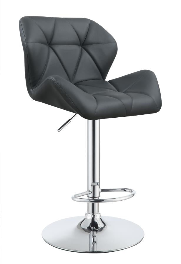 Coaster Berrington Adjustable Bar Stools Chrome and Grey (Set of 2) Model 100426