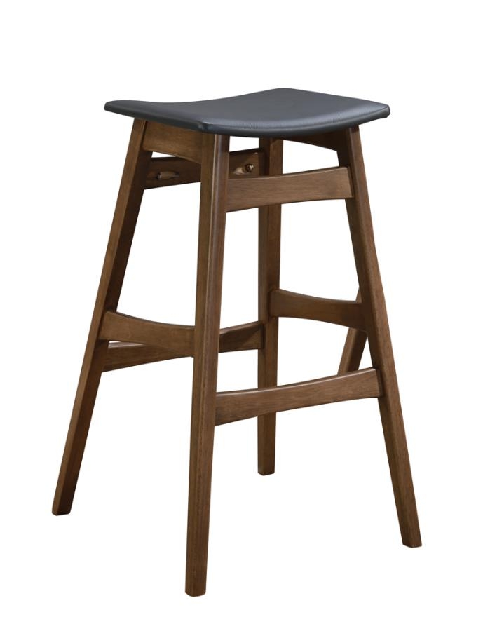 Coaster Finnick Tapered Legs Bar Stools Dark Grey and Walnut (Set of 2) Model 101437