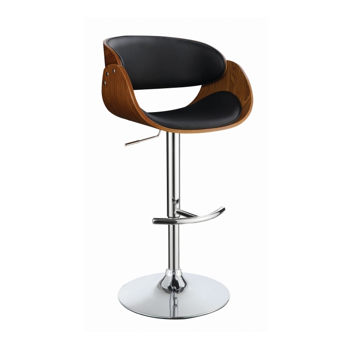 Coaster Dana Adjustable Bar Stool Black and Chrome Model 104965