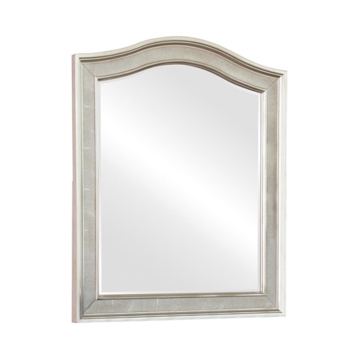 Coaster Bling Game Arched Top Vanity Mirror Metallic Platinum Model 204188