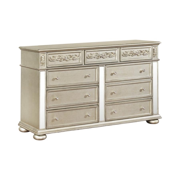 Coaster Heidi 9-drawer Dresser Metallic Platinum Model 222733