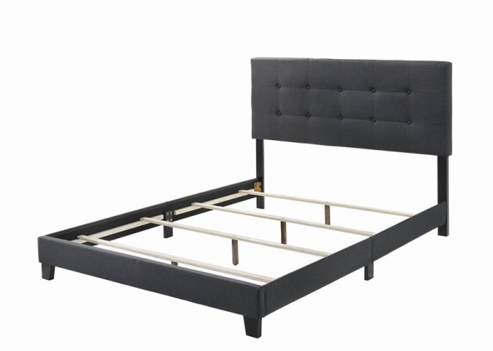 Coaster Mapes Tufted Upholstered Eastern King Bed Charcoal Model 305746KE