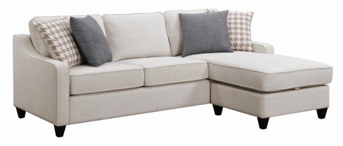 Coaster McLoughlin Upholstered Sectional Cream Model 501840