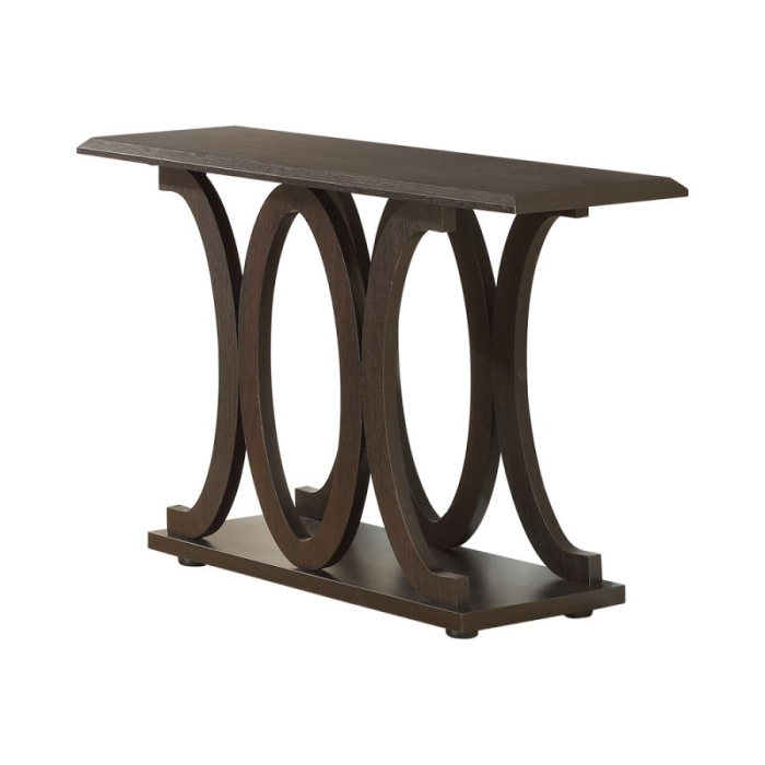 Coaster Shelly C-shaped Base Sofa Table Cappuccino Model 703149