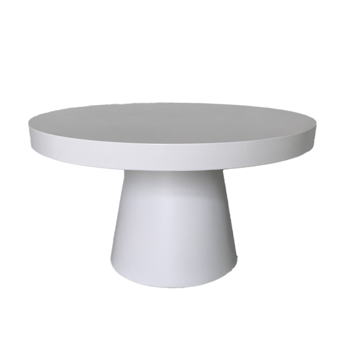 Modrest Desoto - Modern White Concrete Round Coffee Table Coffee Table White furniture-00181837 Vig Furniture VGGR-696070-WHT