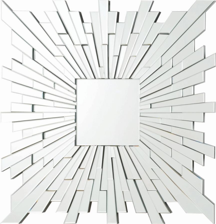Coaster Brantley Square Sunburst Wall Mirror Silver Model 901785