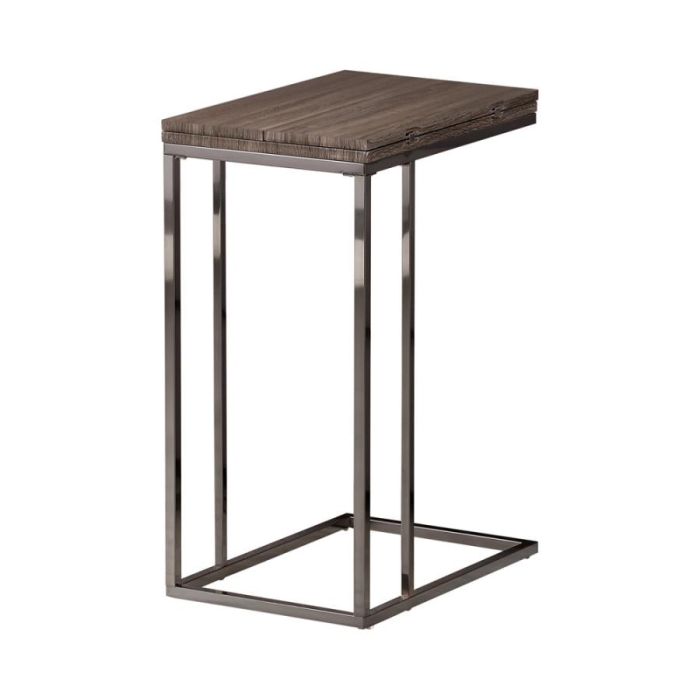 Coaster Pedro Expandable Top Accent Table Weathered Grey and Black Model 902864