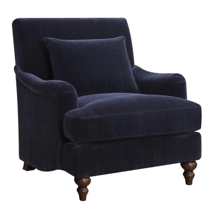Coaster Frodo Upholstered Accent Chair with Turned Legs Midnight Blue Model 902899