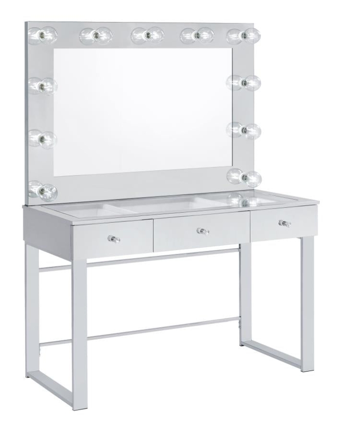 Coaster Umbridge 3-drawer Vanity with Lighting Chrome and White Model 935934