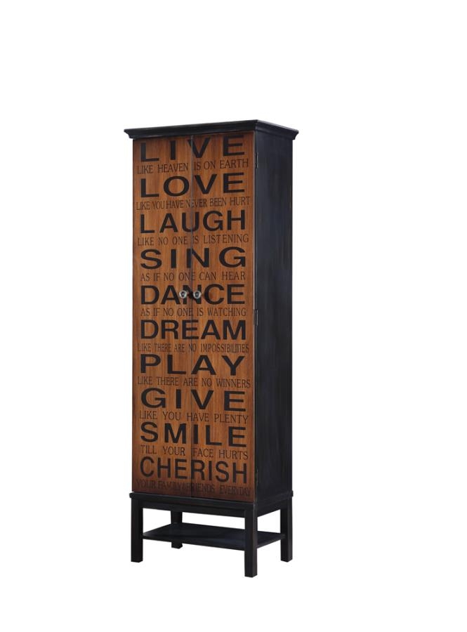 Coaster Lovegood 2-door Accent Cabinet Rich Brown and Black Model 950731