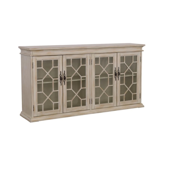Coaster Kiara Glass Door Accent Cabinet Light Honey Model 950858