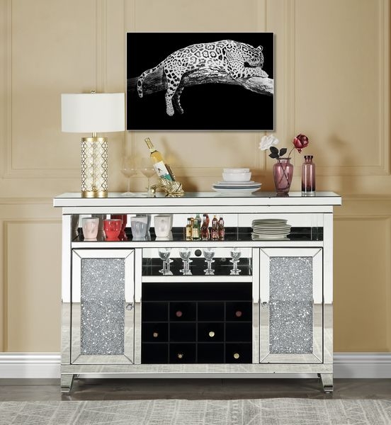 ACME Noralie Wine Cabinet With Led Model AC00526