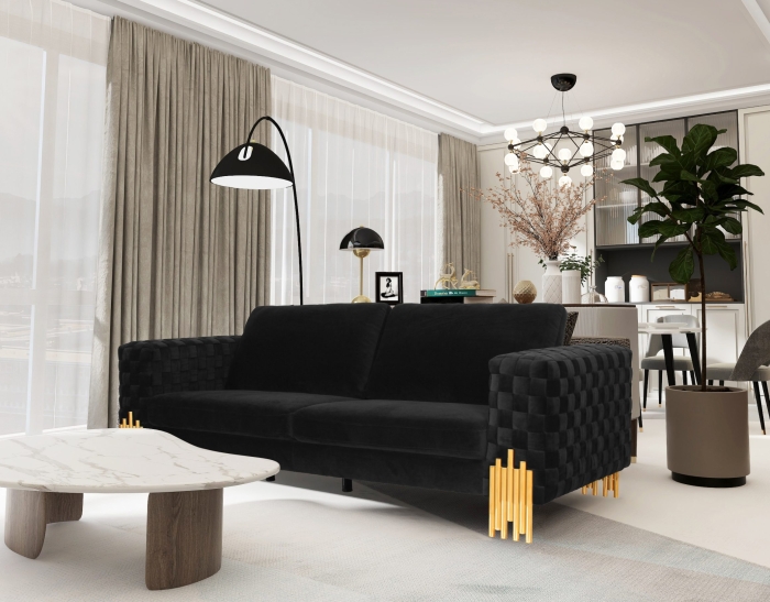 VIG Furniture Black Sofa SKU VGKNK8622-S - Product ID 79458