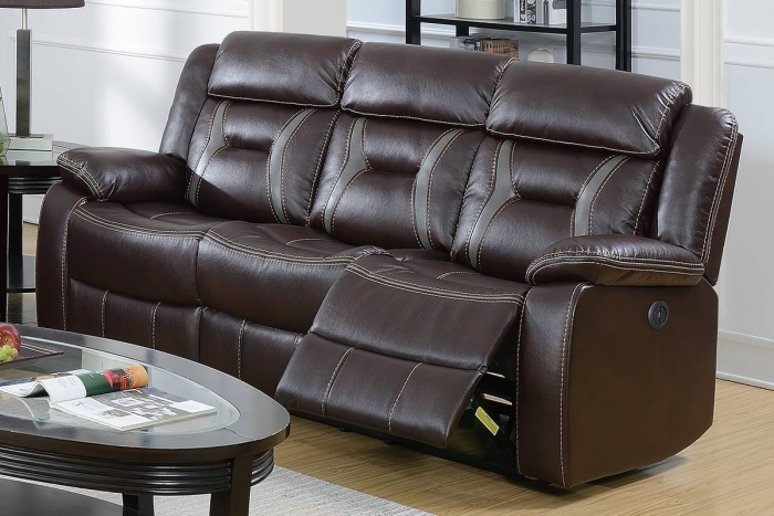 Poundex Power Reclining Sofa Model F86296