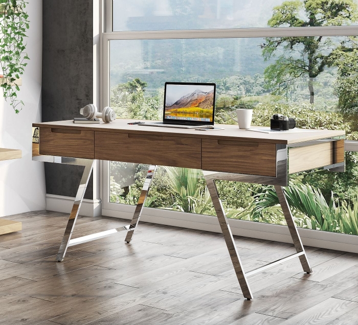VIG Furniture Walnut Office Desk SKU VGBBMQ1305-WAL-DESK - Product ID 77865