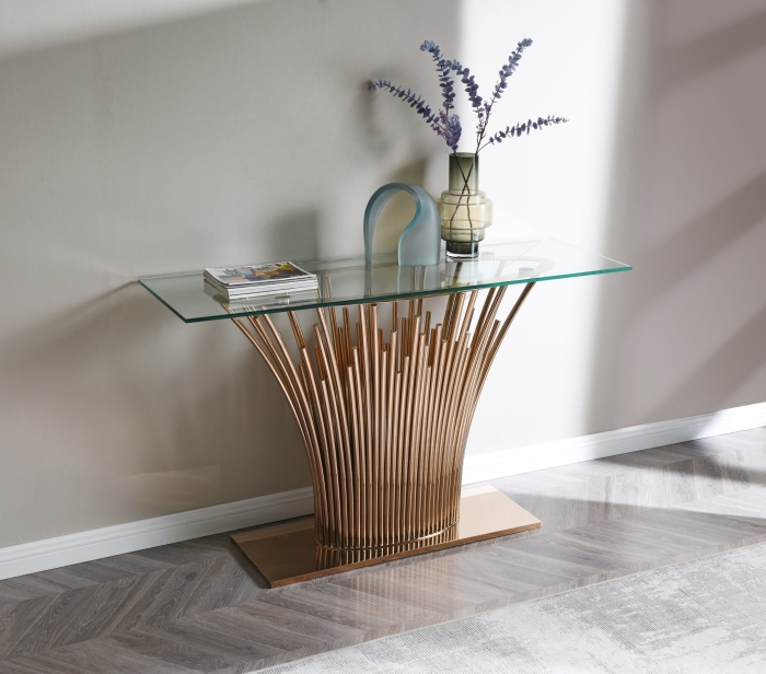 VIG Furniture Gold Console Table SKU VGVCK817-CS-RG-CT - Product ID 78934