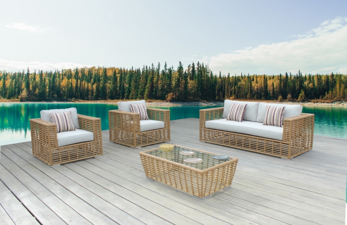 VIG Furniture Beige Outdoor Sofa Set SKU VGATRASF-054-SET - Product ID 79249