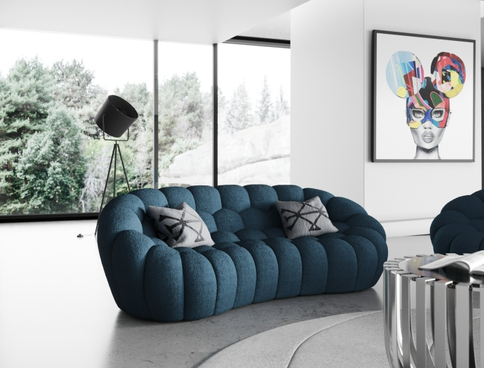 VIG Furniture Blue Loveseat SKU VGEV2126C-LOVE-C-15 - Product ID 80362